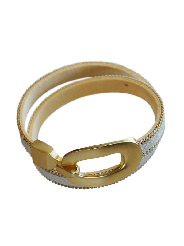 White Matt Buckle bracelet.