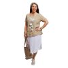 Linen Summer Top Camel Front