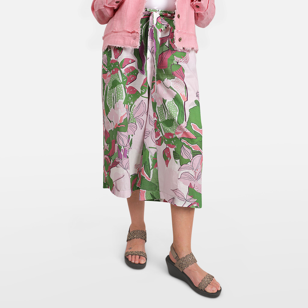Printed Linen Culottes
